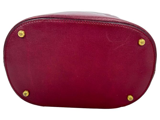 Borsa a secchiello Cartier Must De Cartier in pelle burgundy Rosso Bordò - vista 5