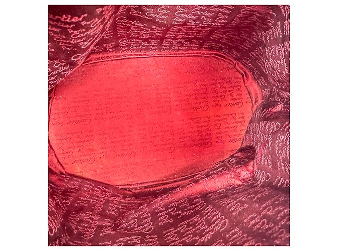 Borsa a secchiello Cartier Must De Cartier in pelle burgundy Rosso Bordò - vista 9