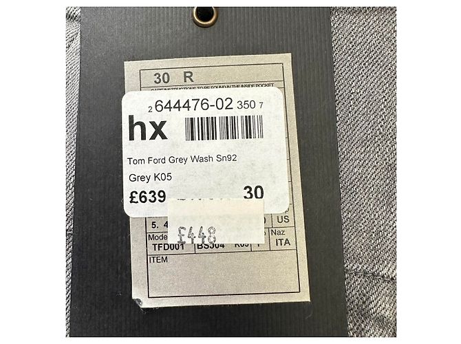 Jeans Slim-Fit Tom Ford in cotone grigio - vista 15
