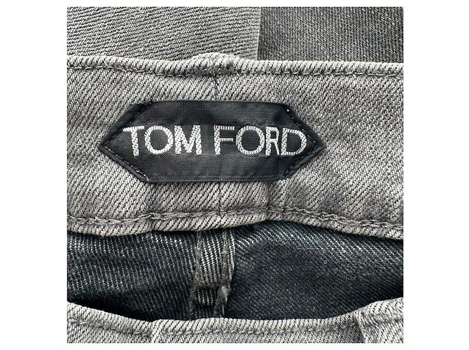Jeans Slim-Fit Tom Ford in cotone grigio - vista 3