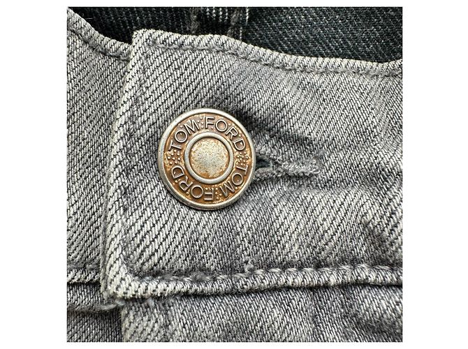 Jeans Slim-Fit Tom Ford in cotone grigio - vista 5