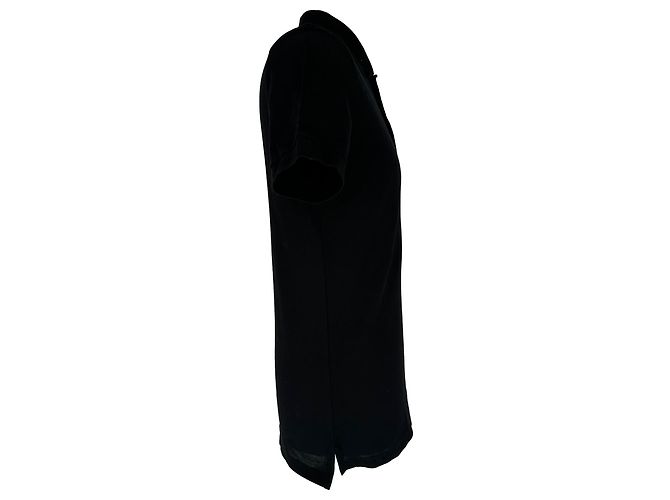 Polo Givenchy con nastro logo in cotone nero - vista 2