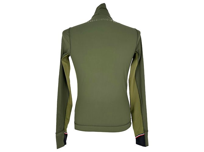 Moncler Grenoble Half-Zip Pullover aus Olive Nylon Grün Olivgrün - Ansicht 3