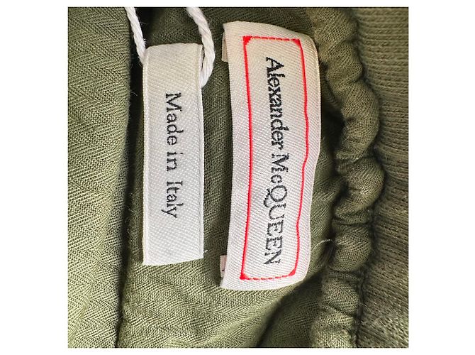 Alexander Mcqueen Jogginghose mit Logo-Print aus olivefarbener Baumwolle Grün Olivgrün - Ansicht 11