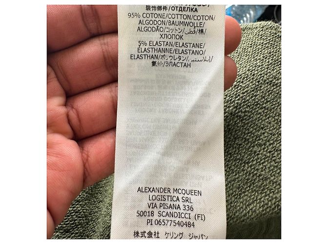 Alexander Mcqueen Jogginghose mit Logo-Print aus olivefarbener Baumwolle Grün Olivgrün - Ansicht 3