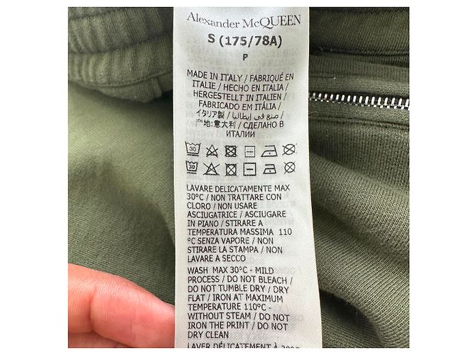 Alexander Mcqueen Jogginghose mit Logo-Print aus olivefarbener Baumwolle Grün Olivgrün - Ansicht 6