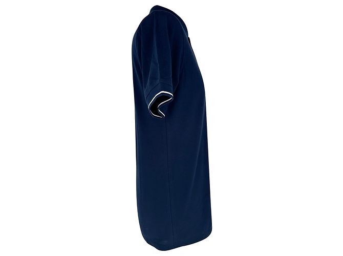 Polo Ami Paris con logo ricamato in cotone blu navy - vista 2