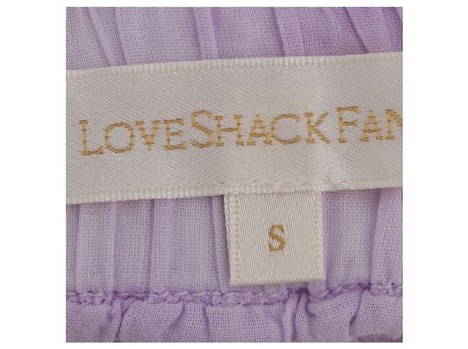 Loveshackfancy Adelia Tiered Mini Skirt in Purple Cotton - view 3