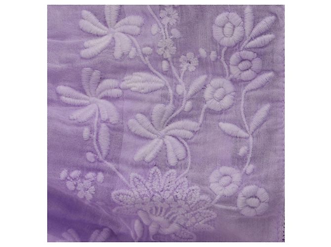 Loveshackfancy Adelia Tiered Mini Skirt in Purple Cotton - view 6