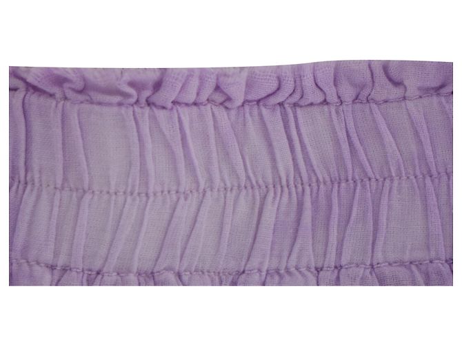 Loveshackfancy Adelia Tiered Mini Skirt in Purple Cotton - view 7