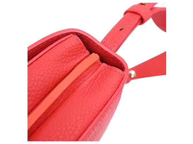 Borsa a tracolla Delvaux Mini Le Mutin Saddle in pelle rossa Rosso - vista 12