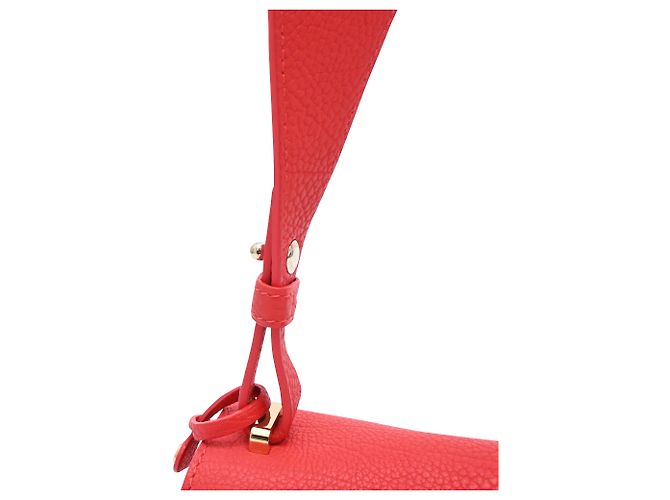 Borsa a tracolla Delvaux Mini Le Mutin Saddle in pelle rossa Rosso - vista 16