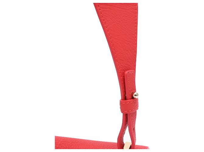 Borsa a tracolla Delvaux Mini Le Mutin Saddle in pelle rossa Rosso - vista 17