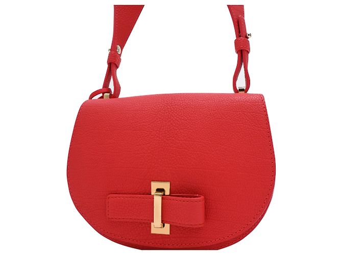 Borsa a tracolla Delvaux Mini Le Mutin Saddle in pelle rossa Rosso - vista 18