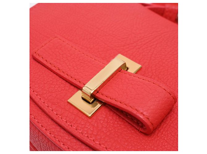 Borsa a tracolla Delvaux Mini Le Mutin Saddle in pelle rossa Rosso - vista 21