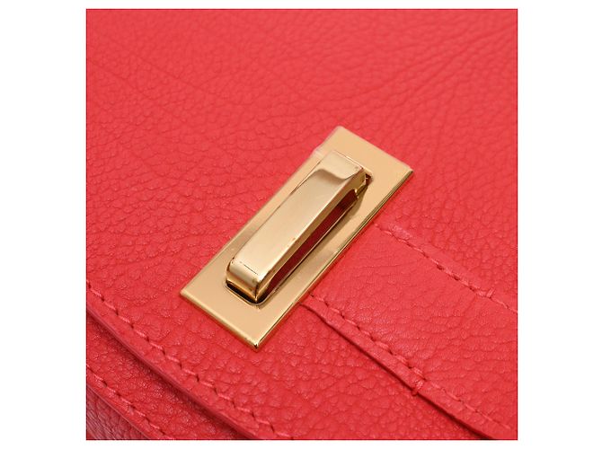Borsa a tracolla Delvaux Mini Le Mutin Saddle in pelle rossa Rosso - vista 22