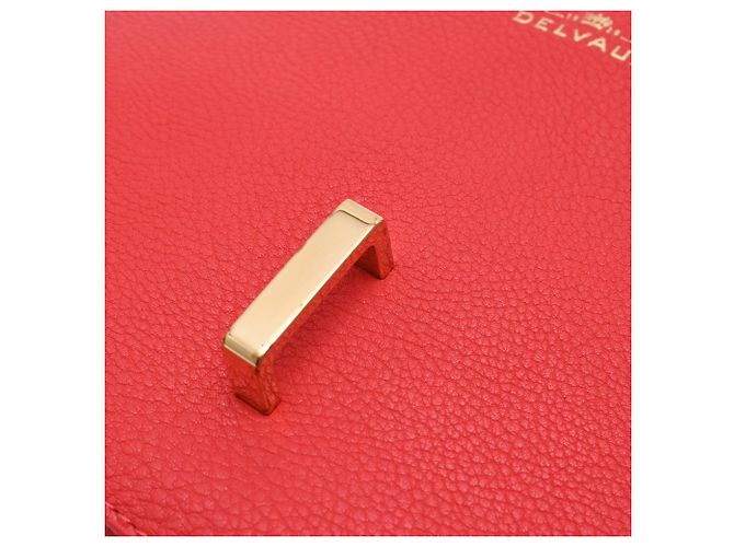 Borsa a tracolla Delvaux Mini Le Mutin Saddle in pelle rossa Rosso - vista 23
