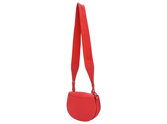 Borsa a tracolla Delvaux Mini Le Mutin Saddle in pelle rossa Rosso - vista 3