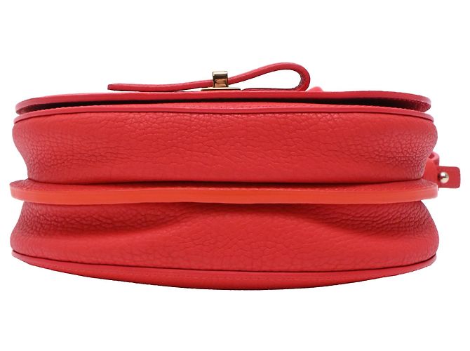 Borsa a tracolla Delvaux Mini Le Mutin Saddle in pelle rossa Rosso - vista 4