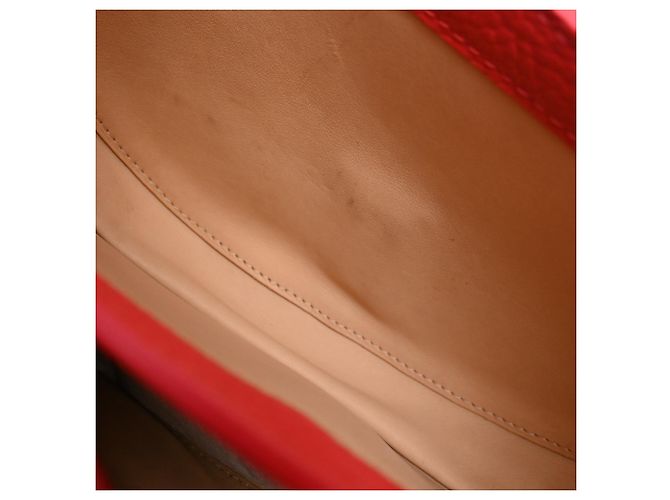 Borsa a tracolla Delvaux Mini Le Mutin Saddle in pelle rossa Rosso - vista 8