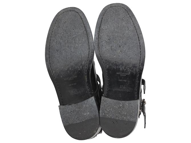 Autre Marque Stivaletti Ranger con borchie Saint Laurent in pelle nera Nero - vista 5