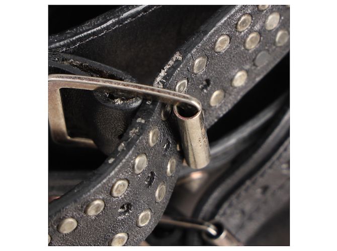 Autre Marque Stivaletti Ranger con borchie Saint Laurent in pelle nera Nero - vista 9