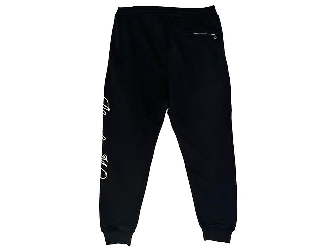 Calças de jogging Alexander Mcqueen com estampado de logótipo em algodão preto - vista 2