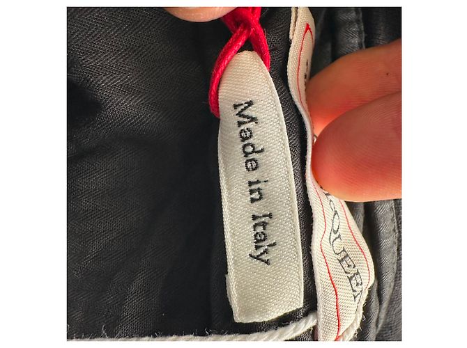 Calças de jogging Alexander Mcqueen com estampado de logótipo em algodão preto - vista 6