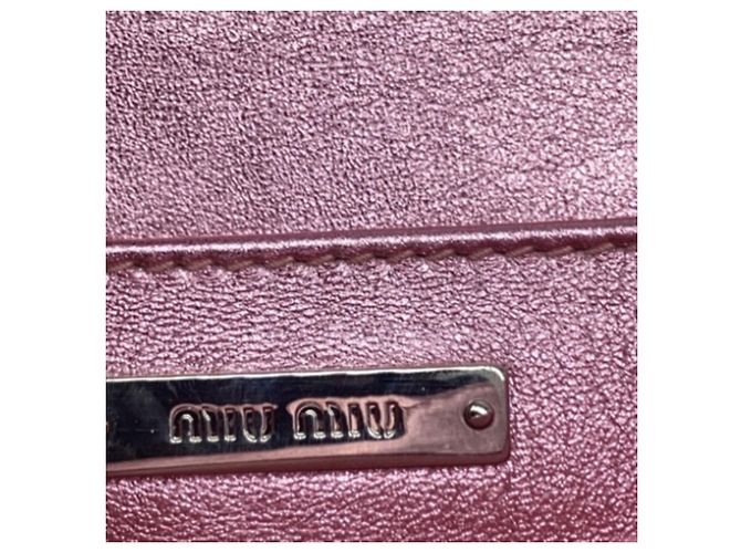 Miu Miu Small Cleo Sequined Shoulder Bag in Pink Leather - view 10
