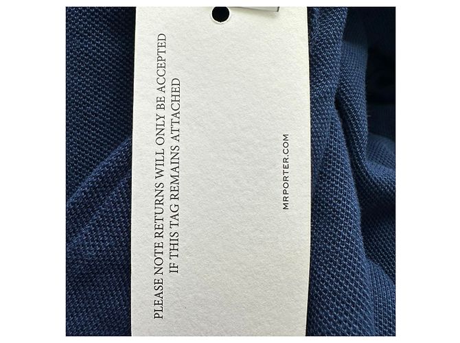 Polo a maniche corte Tom Ford in cotone blu navy - vista 13