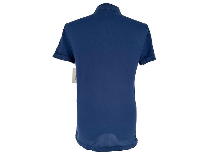 Polo a maniche corte Tom Ford in cotone blu navy - vista 3
