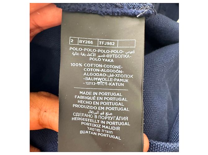 Polo a maniche corte Tom Ford in cotone blu navy - vista 5