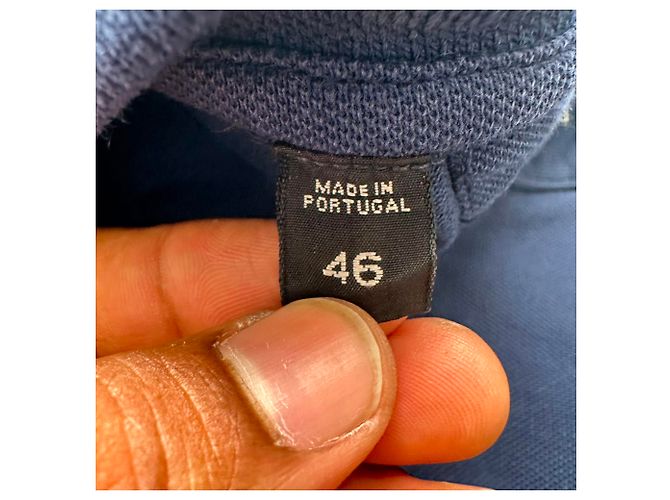Polo a maniche corte Tom Ford in cotone blu navy - vista 6