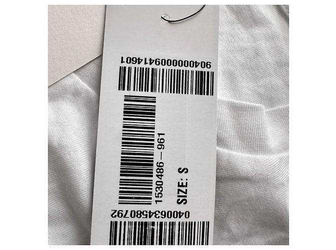 T-shirt in cotone bianco con logo flock Balmain - vista 10