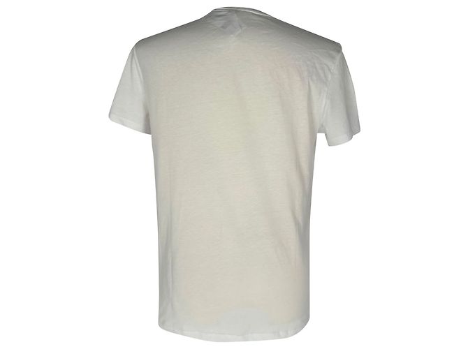 T-shirt in cotone bianco con logo flock Balmain - vista 3