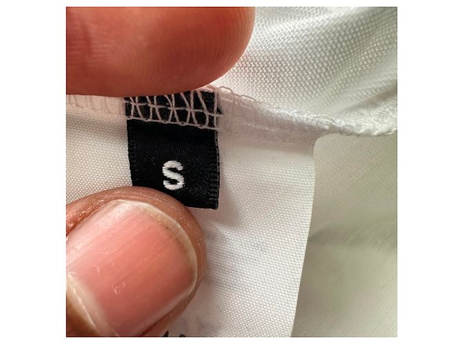 T-shirt in cotone bianco con logo flock Balmain - vista 7