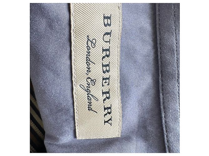 Camicia Burberry a maniche lunghe con bottoni in cotone grigio - vista 10