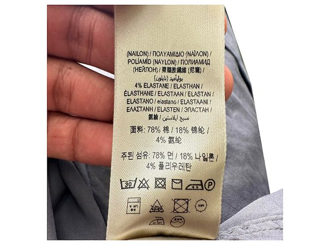 Camicia Burberry a maniche lunghe con bottoni in cotone grigio - vista 6