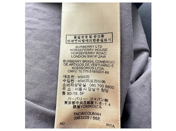 Camicia Burberry a maniche lunghe con bottoni in cotone grigio - vista 8