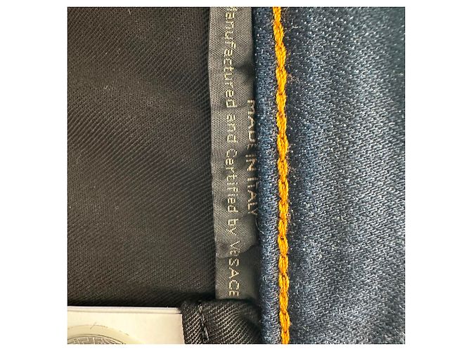 Jeans Versace Taylor-Fit con patch in cotone blu navy - vista 11