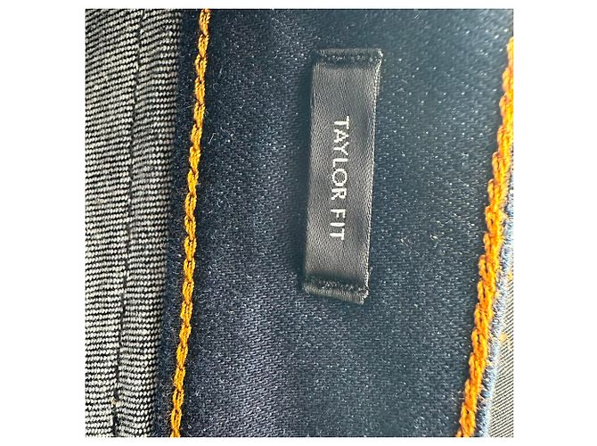 Jeans Versace Taylor-Fit con patch in cotone blu navy - vista 12