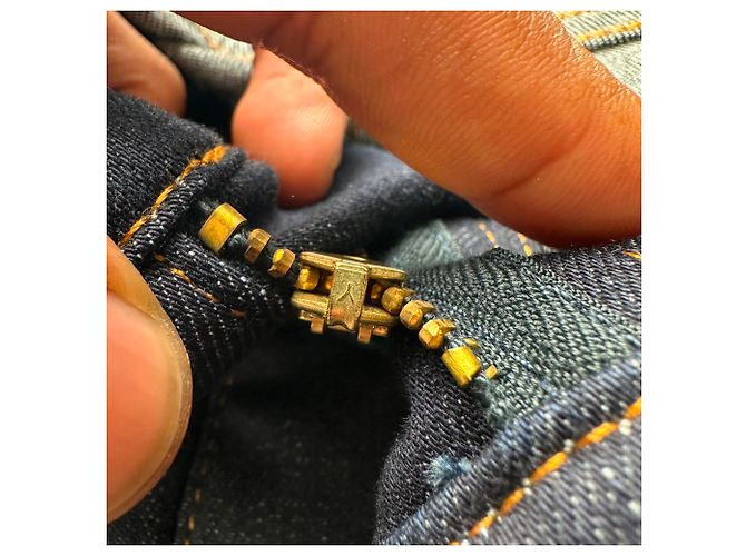 Jeans Versace Taylor-Fit con patch in cotone blu navy - vista 15