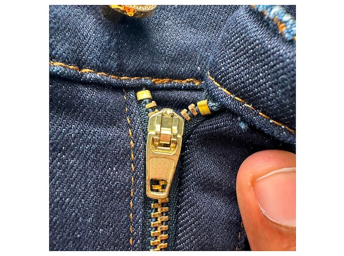 Jeans Versace Taylor-Fit con patch in cotone blu navy - vista 17