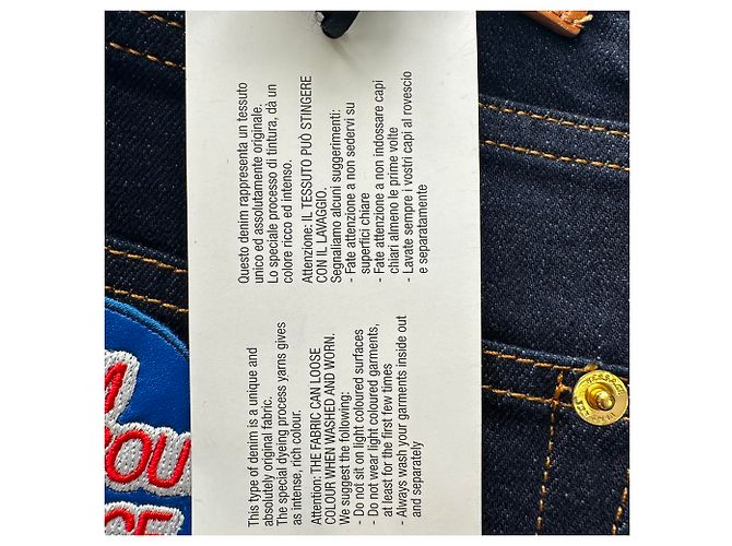 Jeans Versace Taylor-Fit con patch in cotone blu navy - vista 20