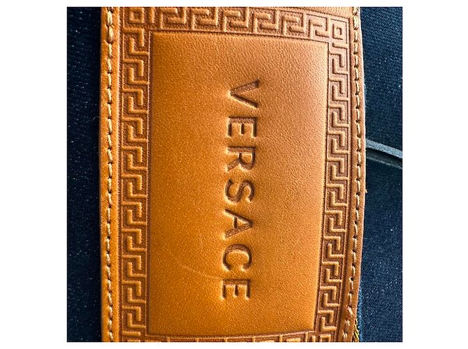 Jeans Versace Taylor-Fit con patch in cotone blu navy - vista 24