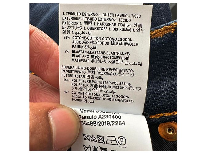 Jeans Versace Taylor-Fit con patch in cotone blu navy - vista 6