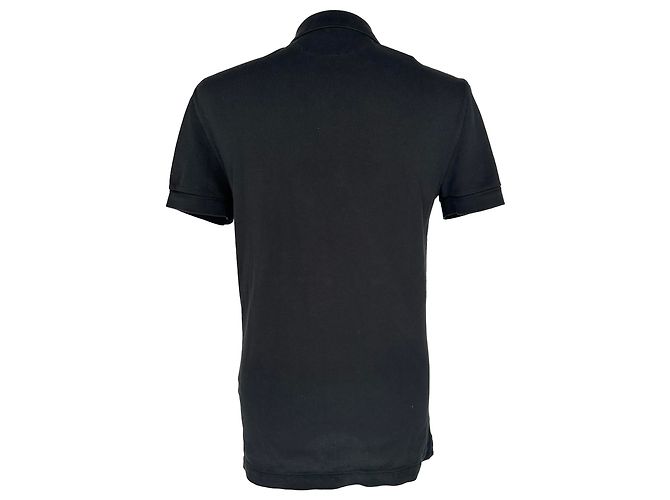 Polo a maniche corte Tom Ford in cotone nero - vista 3