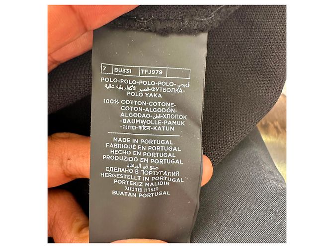 Polo a maniche corte Tom Ford in cotone nero - vista 6
