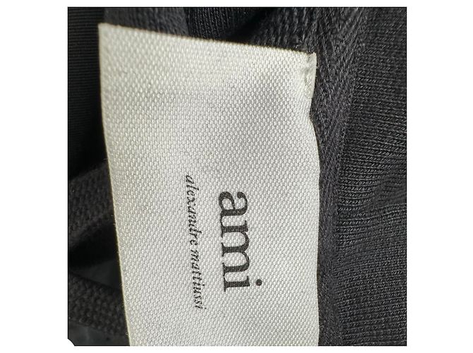 Ami Paris Ami de Cœur Hoodie aus schwarzer Baumwolle - Ansicht 10