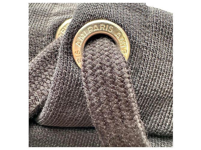 Ami Paris Ami de Cœur Hoodie aus schwarzer Baumwolle - Ansicht 11